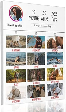 Custom 13 Image Collage Framed Canvas with Your Photos