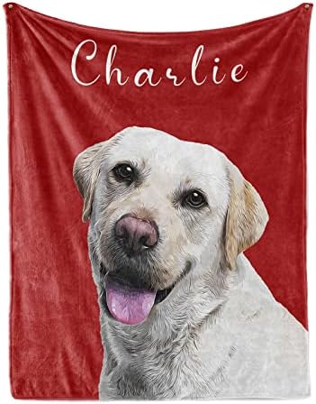 Custom Pet Blanket from Photo + Name