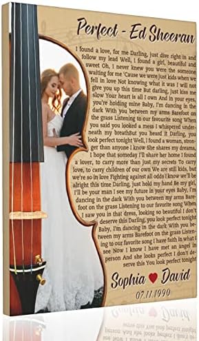 Custom Song Lyrics Framed Canvas