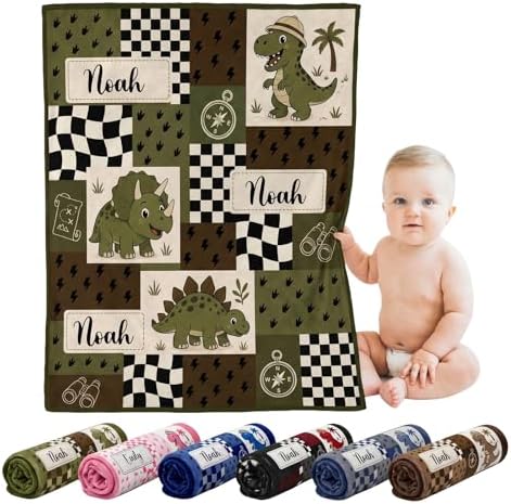 Personalized Baby Boy Blanket with Name