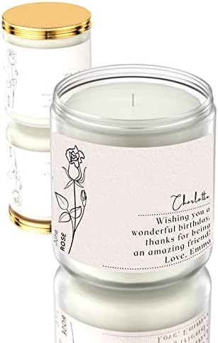 Personalized Birth Flower Candle