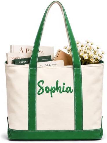 Personalized Embroidered Canvas Tote Bag
