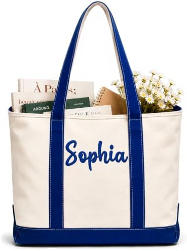 Personalized Embroidered Canvas Tote Bag