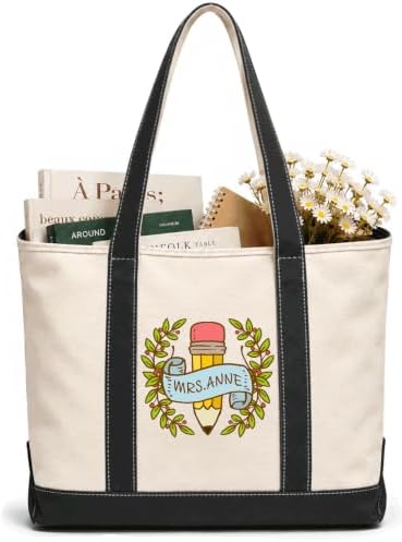 Personalized Embroidered Canvas Tote Bag