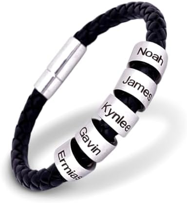 Personalized Leather Bracelets for Men