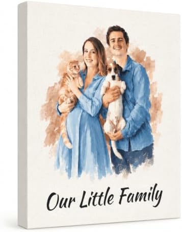 Personalized Watercolor Portrait Canvas from Photo